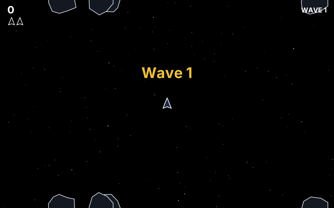 The start of a wave, rocks on the edges