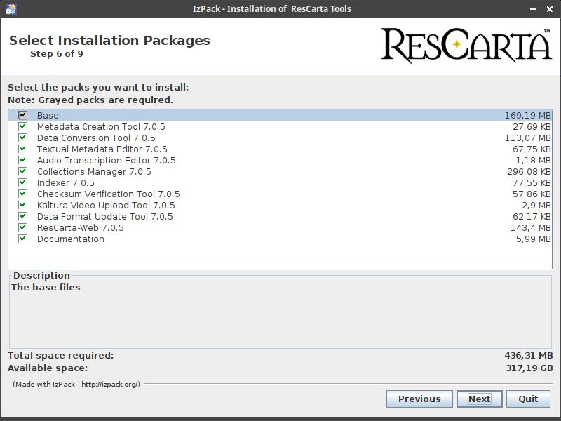 ResCarta installer step 6