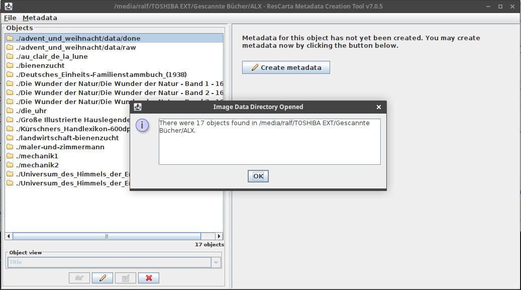 ResCarta Metadata Creation Tool - Open Data Directory