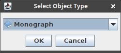 ResCarta Metadata Creation Tool - Select Object Type