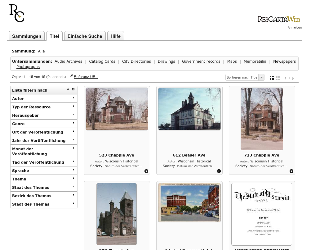 ResCarta Web - german locale